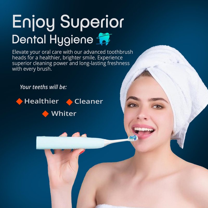 Replacement Toothbrush Heads Compatible with Philips Sonicare Electric Toothbrushes C2 4100 -Pack of 8 Sonicare Replacement Heads with Soft Dupont Bristles for Deep Cleaning, Gum Care & Plaque Removal