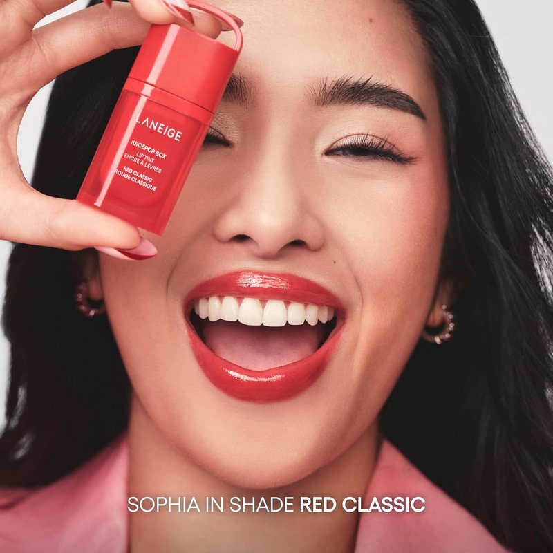 LANEIGE JuicePop Box Lip Tint - Long-Lasting Hydrating Color | Buildable Juicy Shine for Ultimate Comfort