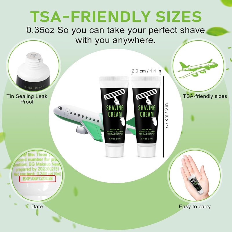 Shaving Cream Bulk Travel | Disposable 10ml Cream for Hotels & Homeless (Pack of 150)