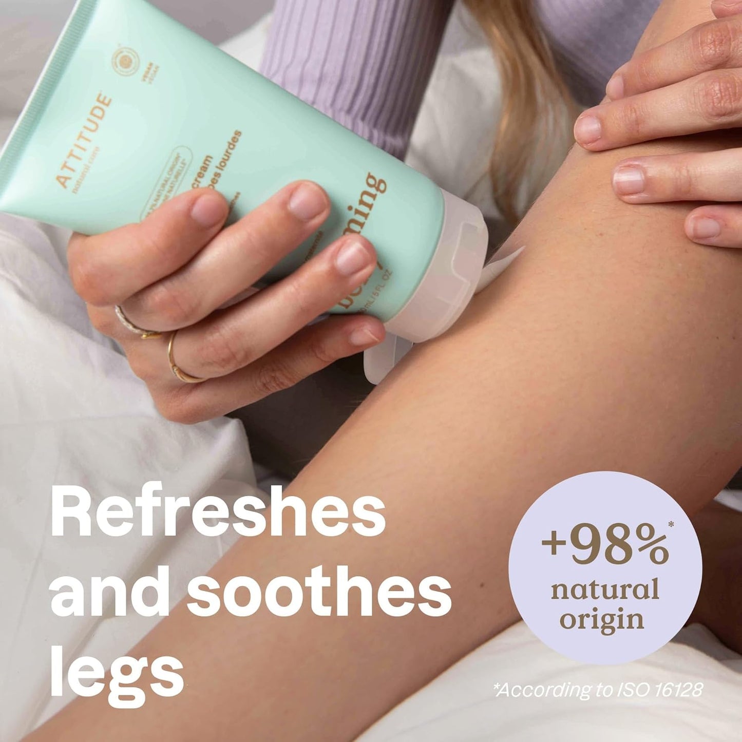 ATTITUDE Pregnancy Tired Legs Cream - Soothing Mint Formula | EWG Verified, Vegan, 5 Fl Oz