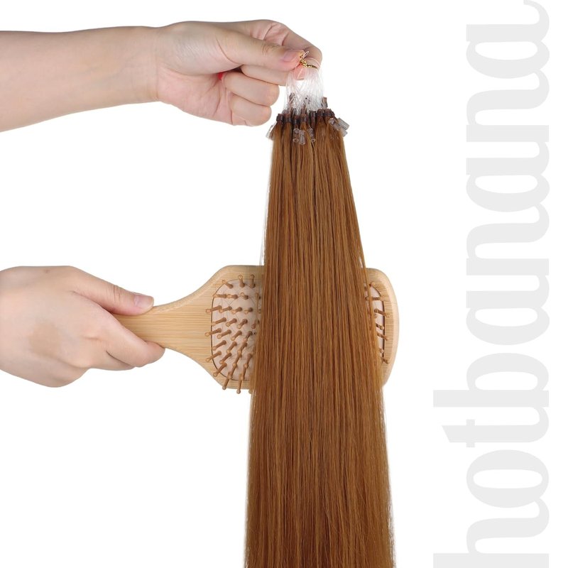 Micro Ring Hair Extensions - 14 Inch 50g Copper Straight Real Human Hair