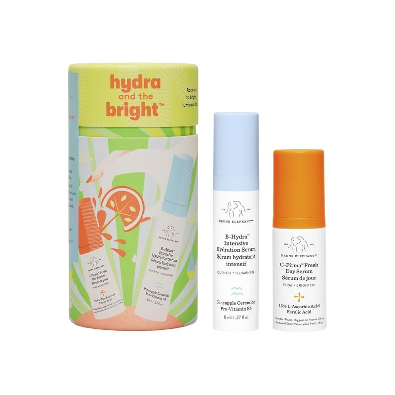 Drunk Elephant Hydra & The Bright Skincare Set - C-Firma & B-Hydra Serums | Clean, Cruelty-Free, Dermatologist-Tested