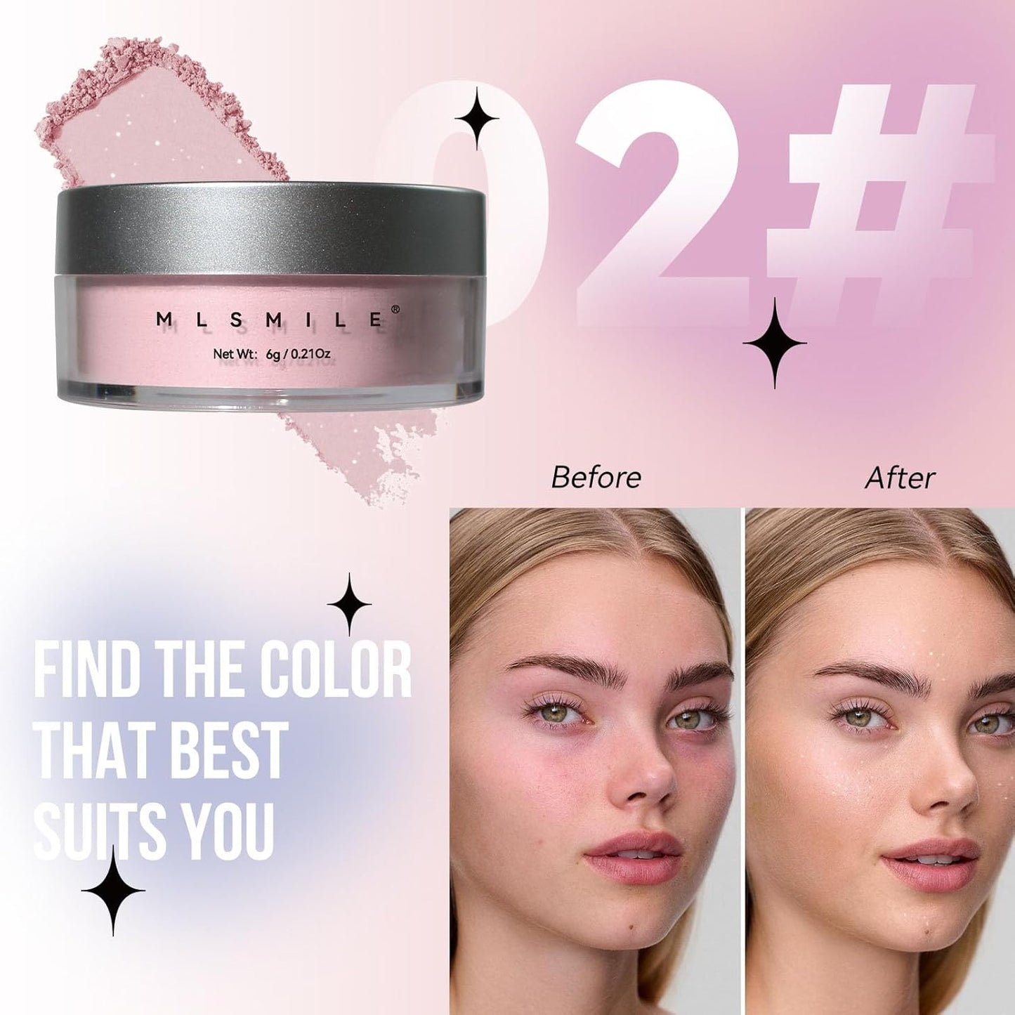 Translucent Shimmer Setting Powder - Waterproof Oil Control | Long-Lasting Face Highlighter for All Skin Types