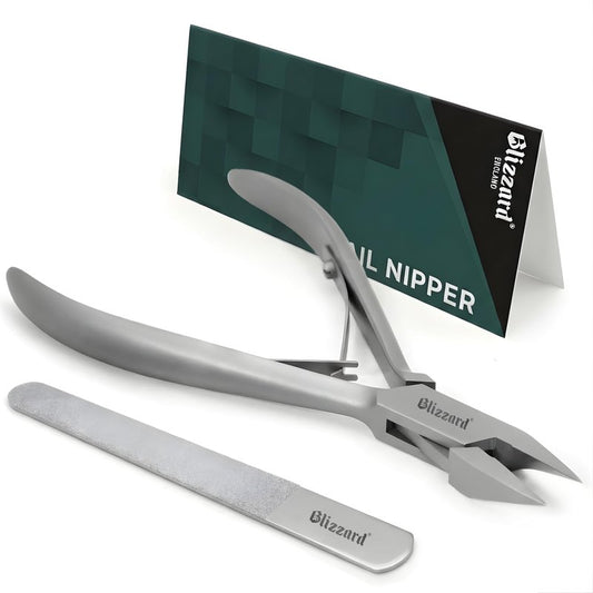Blizzard Ingrown Toenail Clippers - Podiatrist Toenail Clippers for Thick Nails for Seniors - Ingrown Nippers for Men - German Steel Podiatry Tool with Toenail File - 13cm Arrow Head