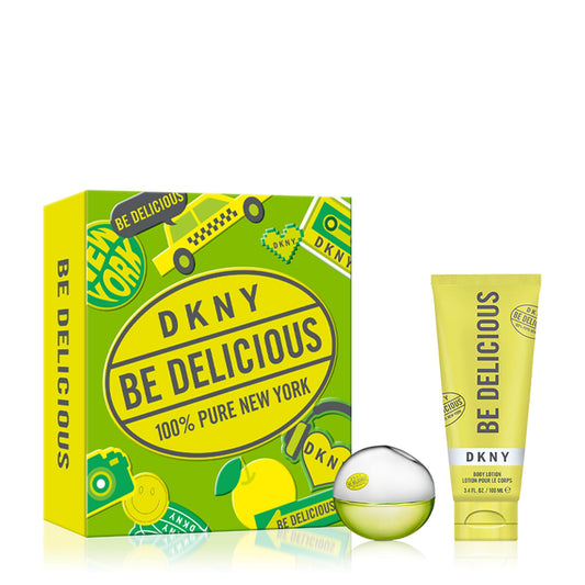 DKNY Be Delicious Eau de Parfum 2 Piece Gift Set For Women - Perfume Spray 1.0 Fl. Oz. & Body Lotion 3.4 Fl. Oz.