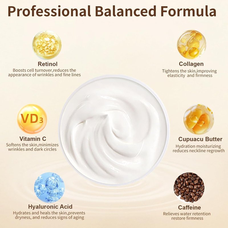 Neck Firming Cream - Tighten & Lift for Sagging Skin | Anti-Aging Formula for Youthful Neck