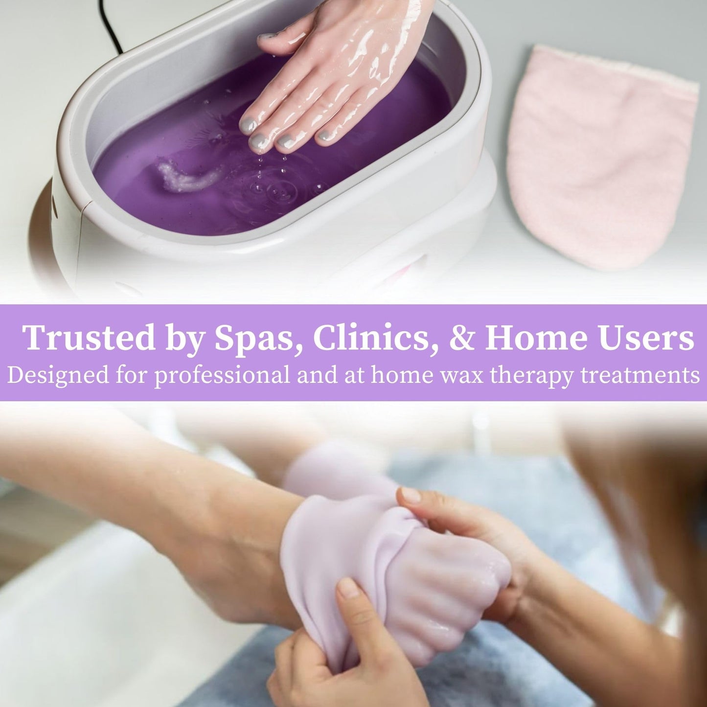 Performa Paraffin Wax Refill, Lavender Scented 1 Pound Blocks, Case of 6, Medical Grade Wax for Hands & Feet, Quick-Melting Formula for Paraffin Bath, Clean & Skin-Safe Spa Refill