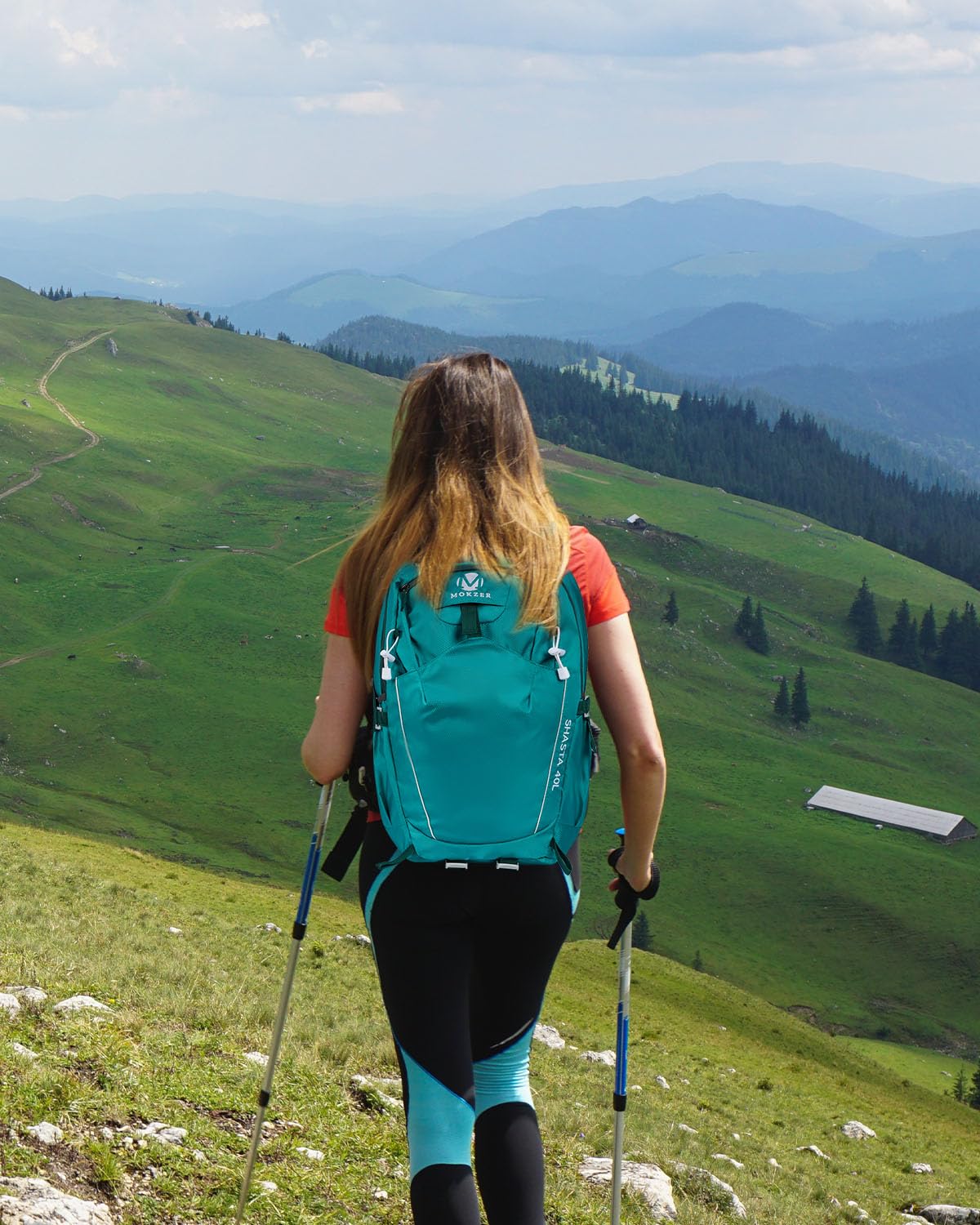 mokzer Hiking Backpack 40L Lightweight Waterproof Daypack for Men Women Outdoor Camping Mountaineering Trekking Travel Bag