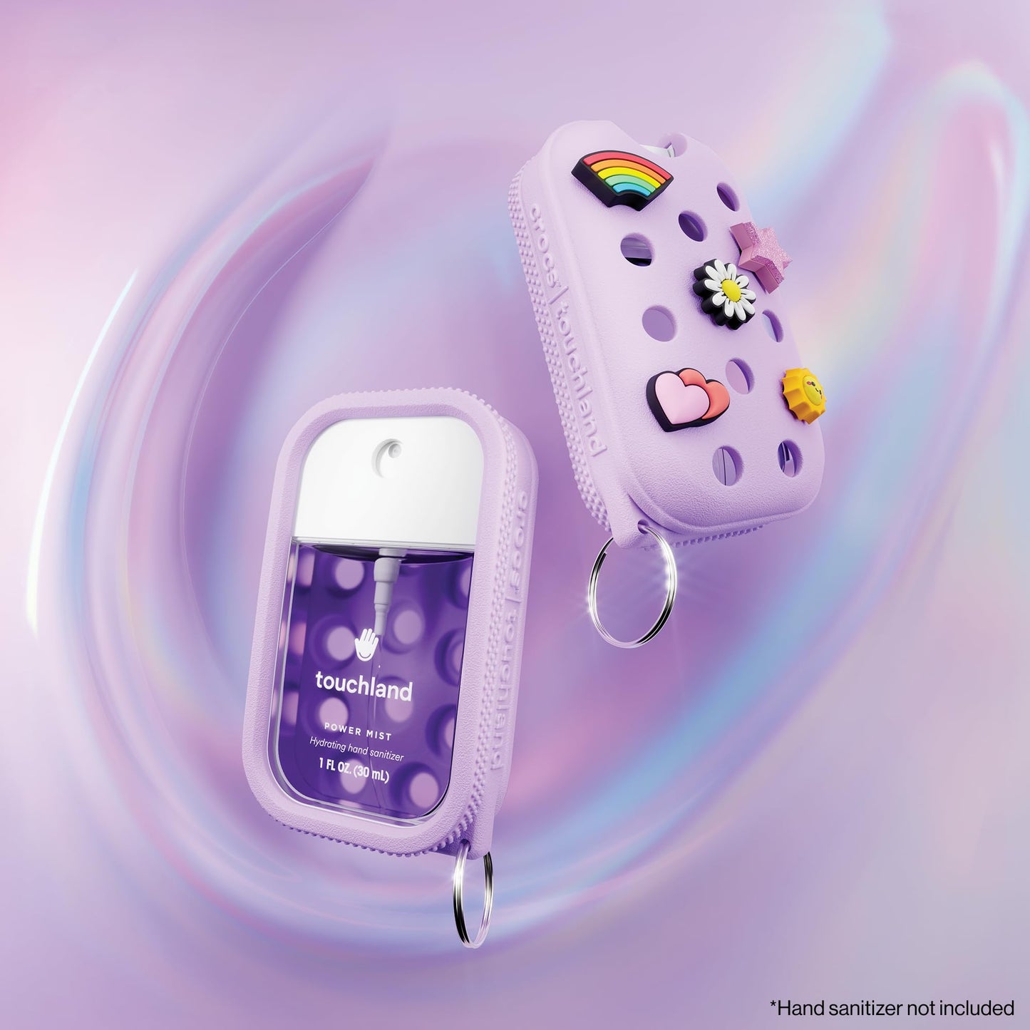 Touchland x Crocs Hand Mist Case with 5 Jibbitz Charms - Pixie Lavender