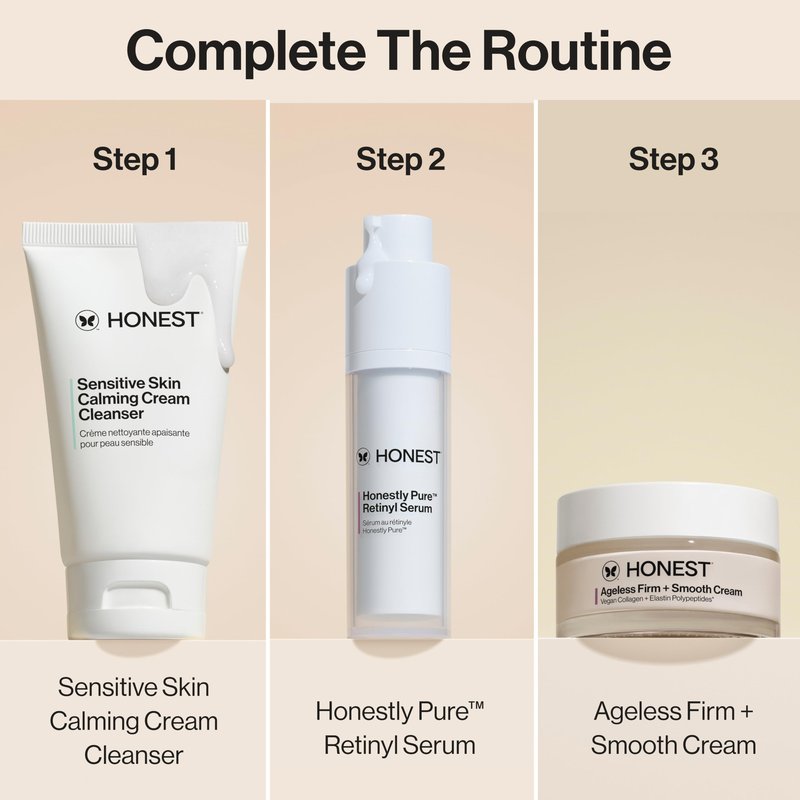Honest Beauty Honestly Pure Nightly Retinyl Serum, Moisturizes Exfoliates Reduces Fine Lines, Gentle for Sensitive Skin, Fragrance-Free Vegan, 1 fl oz