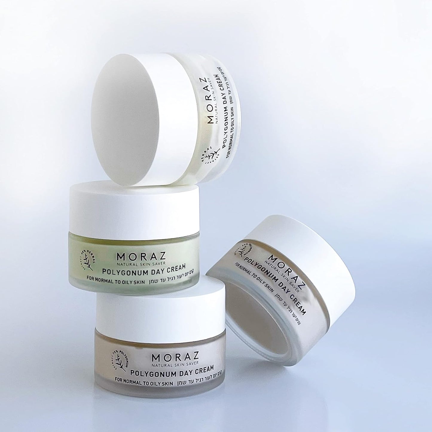 Moraz Herbal Day Cream - Anti-Aging Hydro Boost for Normal to Oily Skin | 75% Polygonum Extract, 1.7 Fl Oz