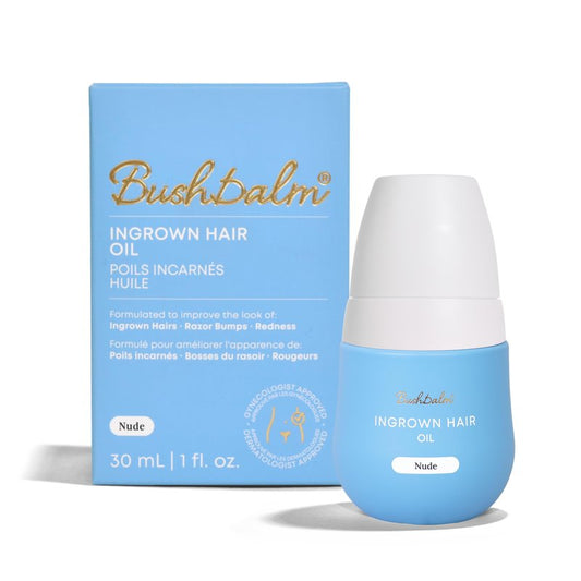 Bushbalm Ingrown Hair Oil - Targets Ingrown Hairs, Razor Bumps and Post Shave Irritation - Soothes and Hydrates Skin, 30 ml - Nude