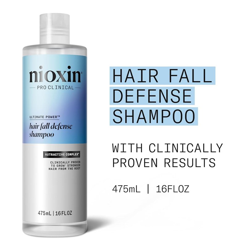 Nioxin Hair Fall Defense Shampoo - Activates Hair Follicles for Less Hair Loss | 10.1 oz