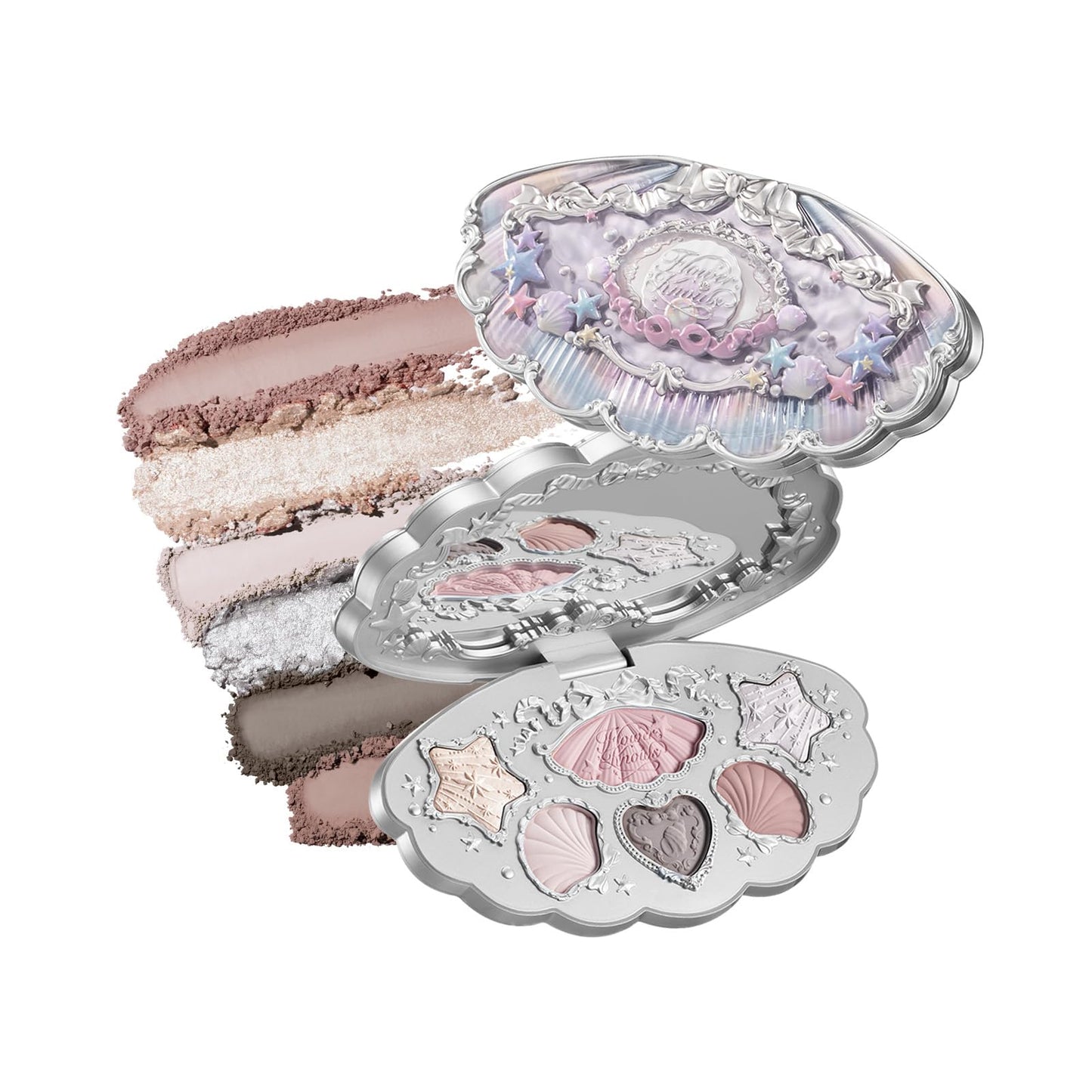 Flower Knows Shell's Jewel 6-Color Makeup Palette,Cool Pink Taupe