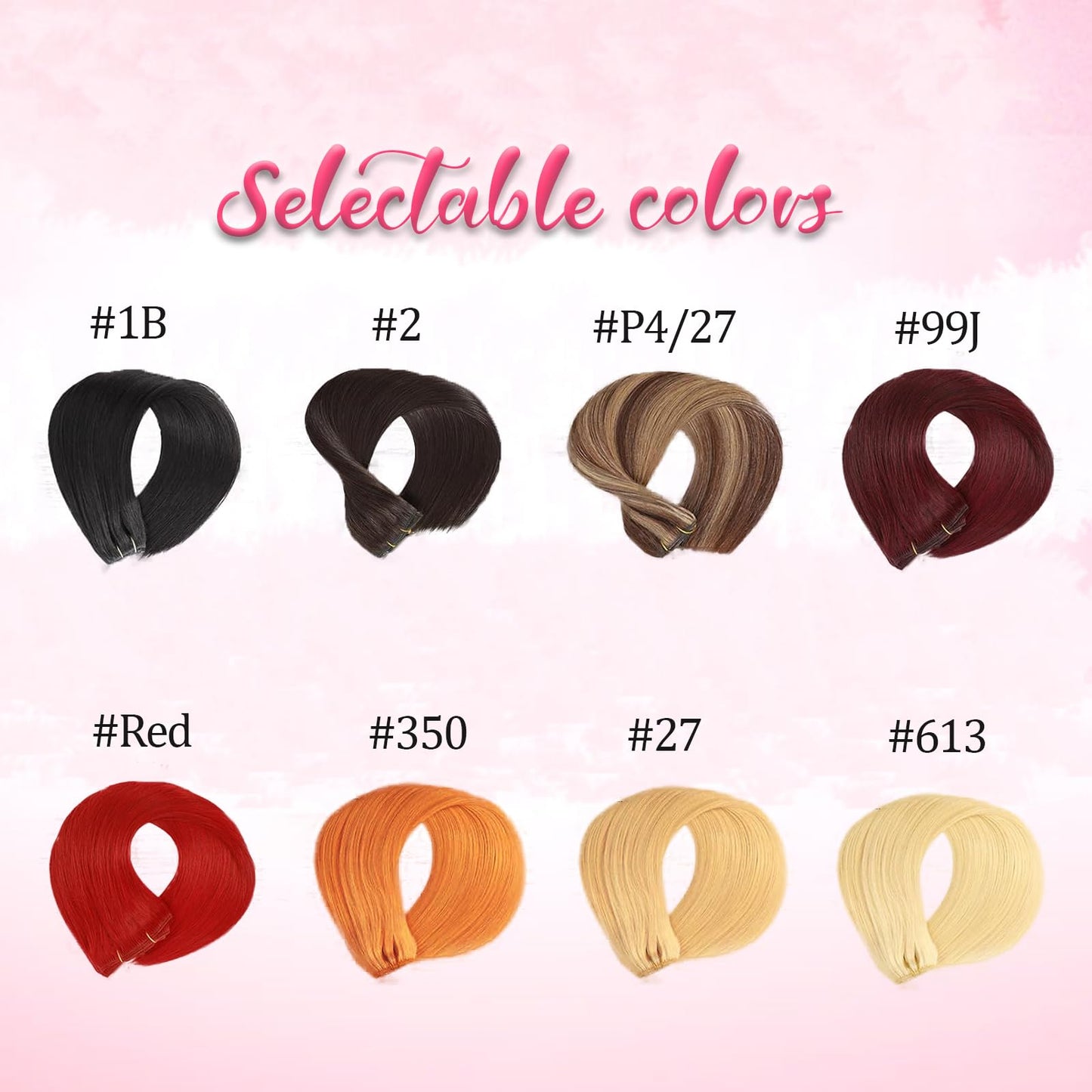 Burgundy Clip in Hair Extensions Real Human Hair Clip Ins 8pcs Per Set 110g Brazilian Clip in Hair Extensions Black Women #99j Full Head Silky Straight Human Hair Extensions (18inch)