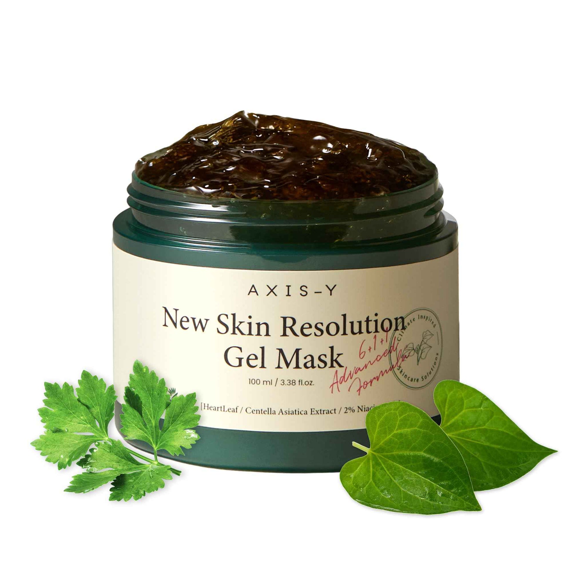 AXIS-Y New Skin Resolution Gel Mask Mugwort with 2% Niacinamide - Spot Treatment for Face, Barrier Repair & Brightening - Vegan Korean Skin Care Face Mask - 3.38 fl. oz.
