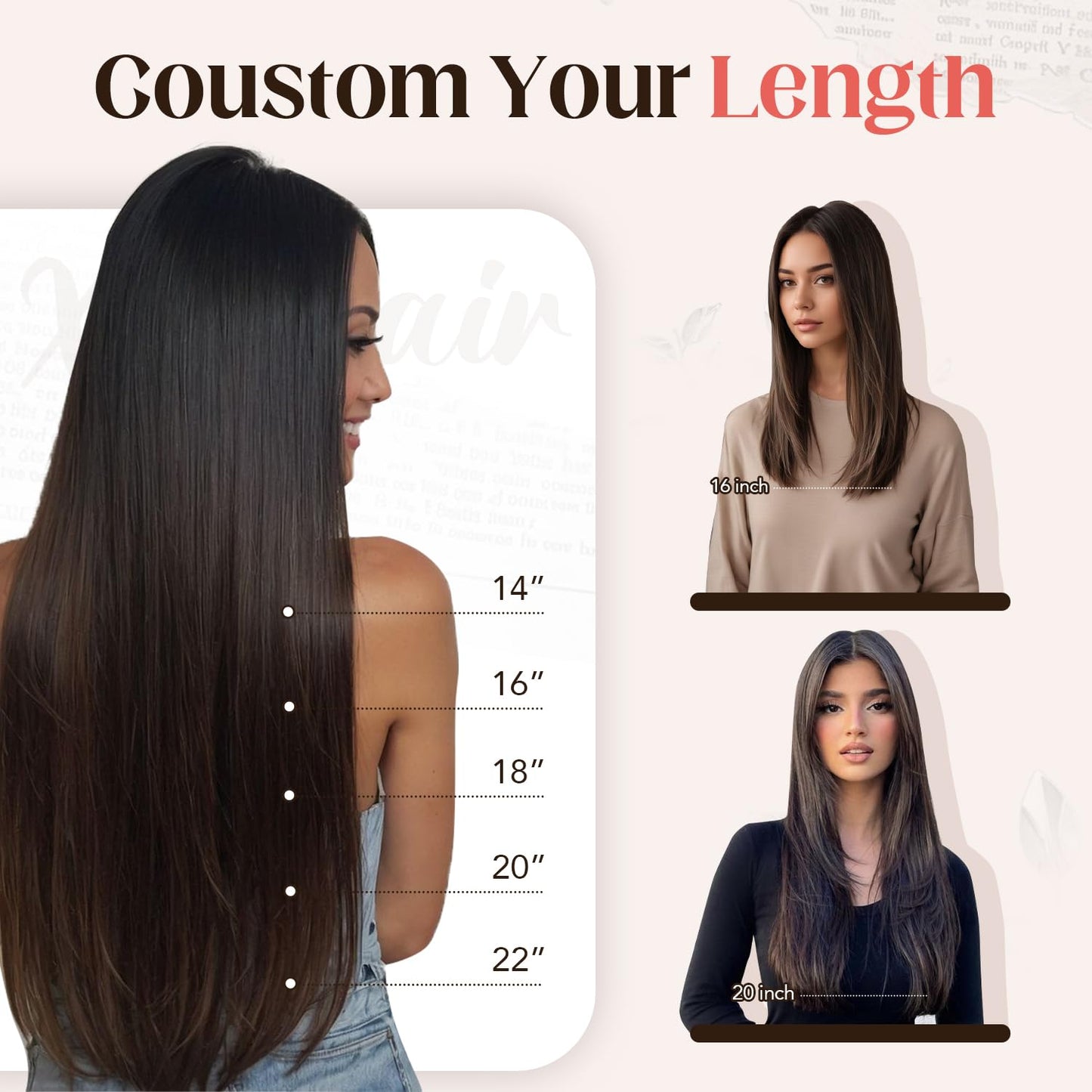 XDhair Hair Extensions Wire Human Hair 70g 14 Inch Hairpieces Jet Black Invisible Wire Hair Extensions with Adjust Secure 4 Clips(#1-14inch)