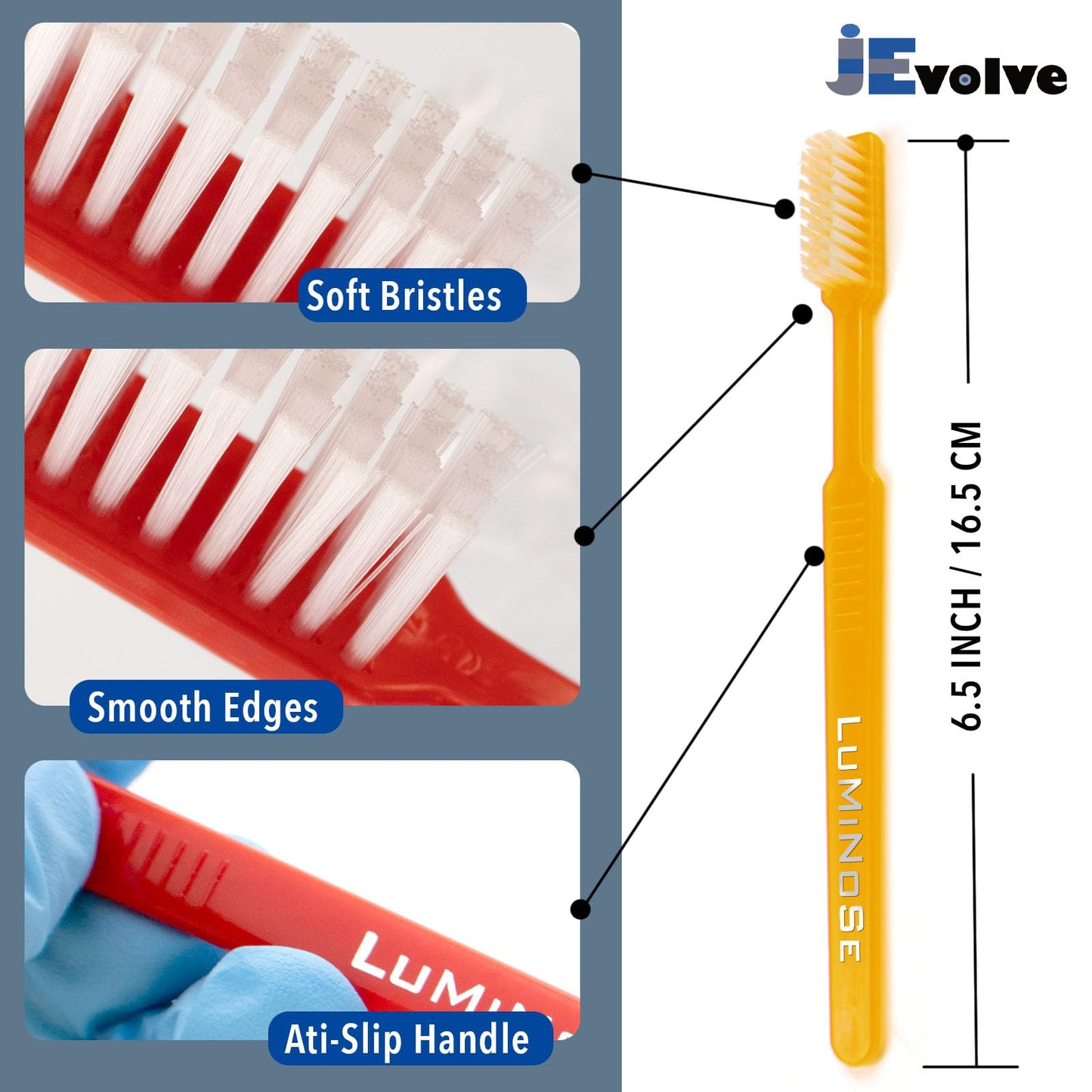 JEVOLVE 200 Pcs Disposable Pre-Pasted Toothbrushes | Individually Wrapped Pre Pasted Toothbrush | Single Use Waterless Tooth Brush for Hotel, Camping, Homeless Gift | Multi Color