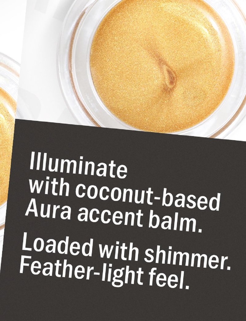 Hurraw! Gold Aura Balm: Coconut-based Highlighter, Shimmer, Illuminator & Luminizer. Healthy Beauty with Synthetic Mica. Certified Vegan & Cruelty Free. Organic, Non-GMO & Natural. Made in USA
