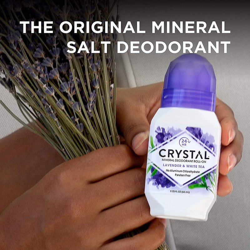 CRYSTAL Deodorant Mineral Deodorant Roll-On, Lavender & White Tea 2.25 oz (Pack of 5) SG_B002F8I8VS_US