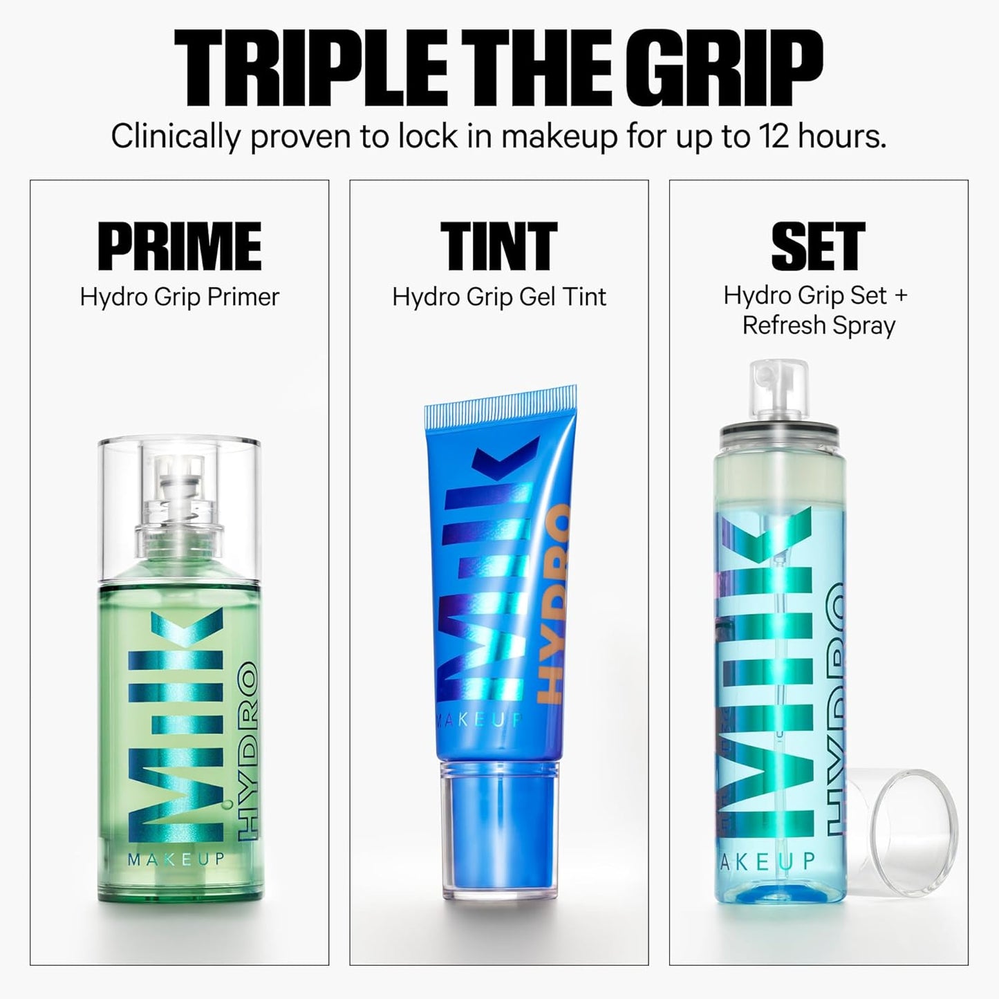 Milk Makeup Hydro Grip Primer - Hydrating Face Primer with Hyaluronic Acid & Niacinamide | Lightweight Gel, Dewy Finish