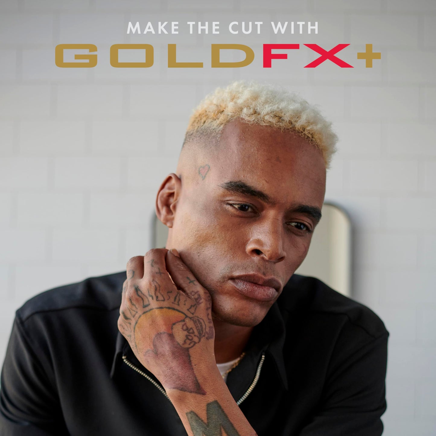BaBylissPRO GOLDFX+ Professional Barber Cord/Cordless Hair Clippers for Men, All Metal, Lithium Battery with 3-Hour Runtime, Gold