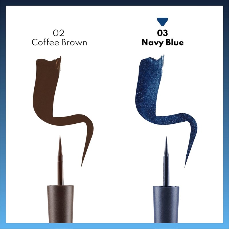 NOTE Cosmetique Elegant Matte Dipliner - Smudgeproof Liquid Eyeliner with Felt Tip - Waterproof Eyeliner - 03 Navy Blue - 0.085 oz