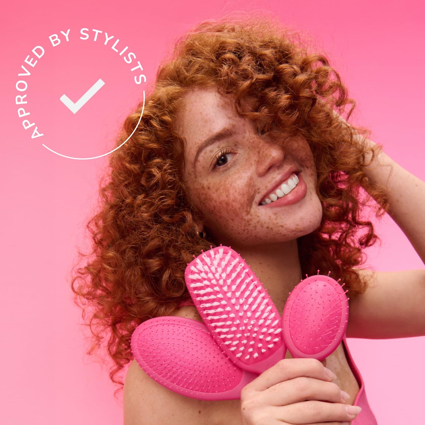 Detangling Brush - Mini Wet & Dry Hair Brush for Tangle-Free Styling | Soft Flexible Bristles for All Hair Types - Black