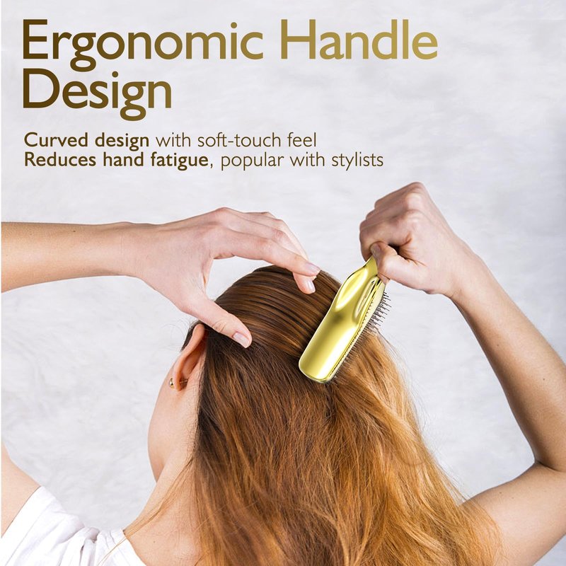 Daily Gard Detangling Hair Brush, Dry and Wet Detangler Hair Brush for Women and Men, Massager Scalp Brush for Straight//Long/Fine Hair, Gold