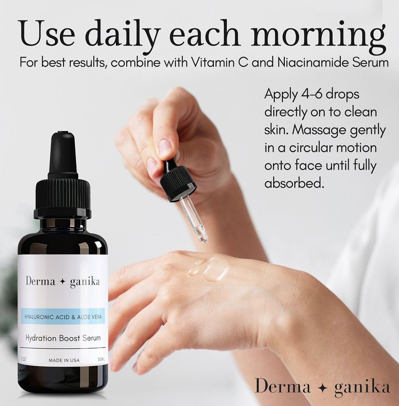 Hyaluronic Acid Serum for Face & Neck - Ultra-Hydrating Anti-Aging Formula with Aloe Vera | Softens & Brightens Dry Skin (Pack of 2)