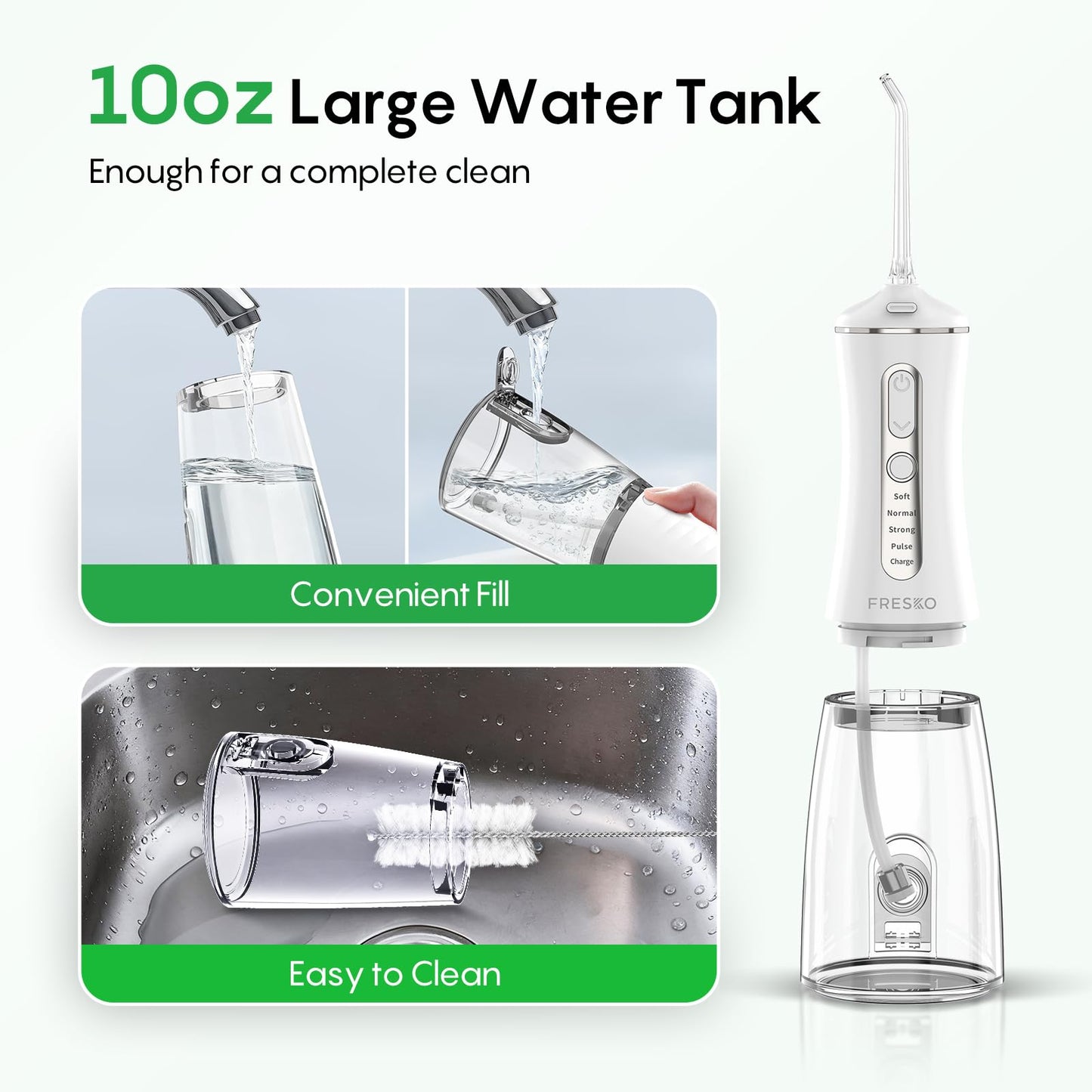 FRESKO Water Flosser with High Pulse & Constant Pressure Tech, 2600mAh