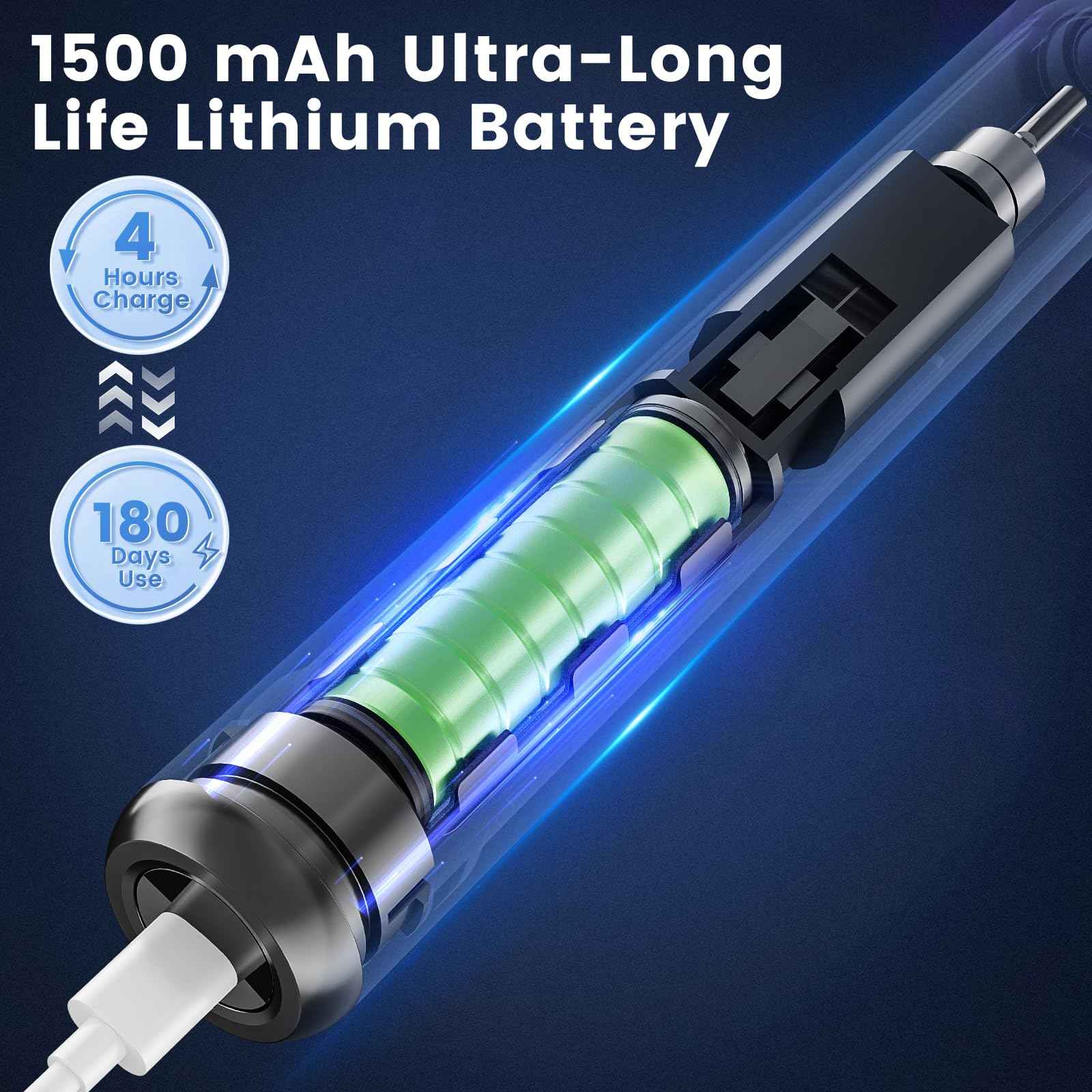 Betterchoi Sonic Electric Toothbrush for Adults, USB Rechargeable Toothbrush - 41,000 VPM Maglev Motor - 4 Brush Heads - IPX7 Waterproof, 180-Day Battery Life, 5 Cleaning Modes & Smart Timer, Black