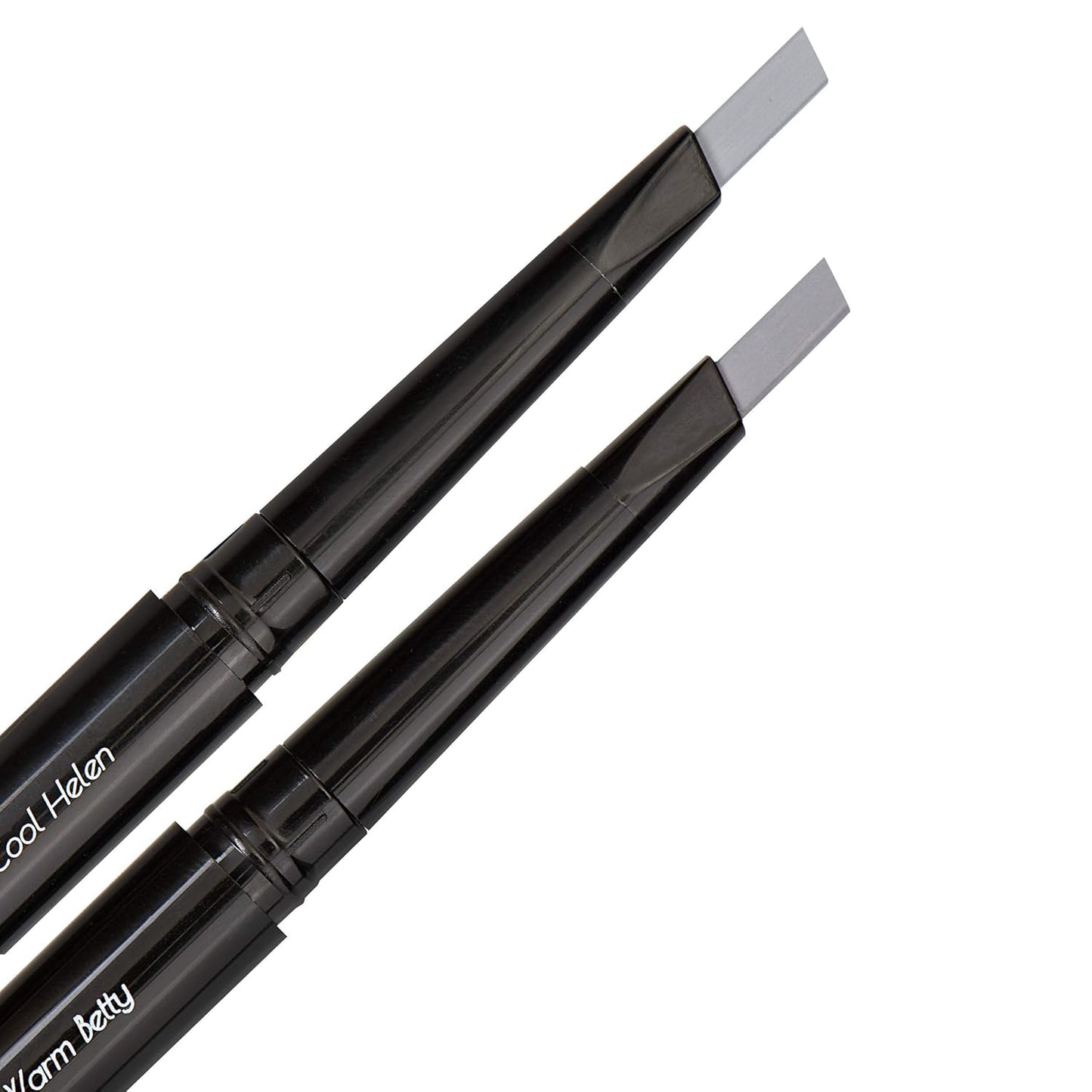 Eyebrow Pencils 4-Pack Bundle - Light & Medium Gray, Waterproof Double-Ended with Spoolie Brush