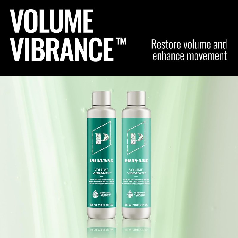 Pravana Volume Vibrance Conditioner - Lightweight Volume & Lift for Fine Color-Treated Hair | Strengthens & Reduces Breakage | Vegan Formula