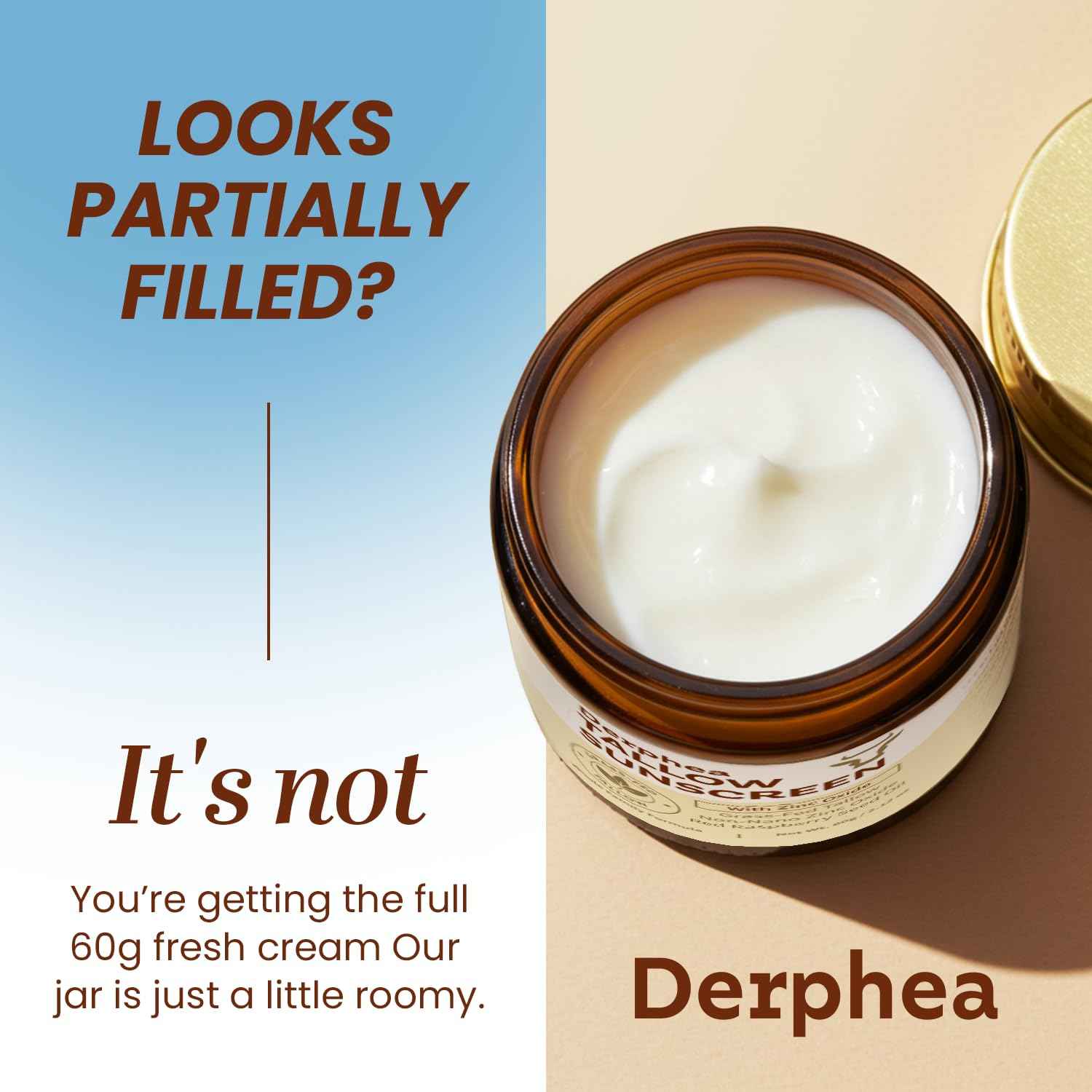 Derphea Natural Beef Tallow Sunscreen – SPF 50 Daily Sun Care for Extremely Sensitive, Acne-Prone & Kid-Safe Skin – Non-Toxic Sunblock with 22% Non-Nano Zinc Oxide, Clean Formula for Face & Body