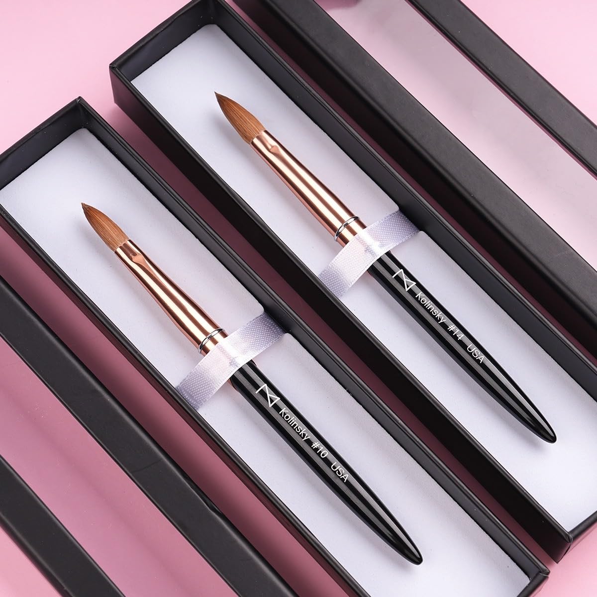 M – Regal 100% Kolinsky Acrylic Nail Brush | Professional Acrylic Nail Sculpting & Application Brush | Premium Nail Art Tool for Nail Technicians & Artists (#12)