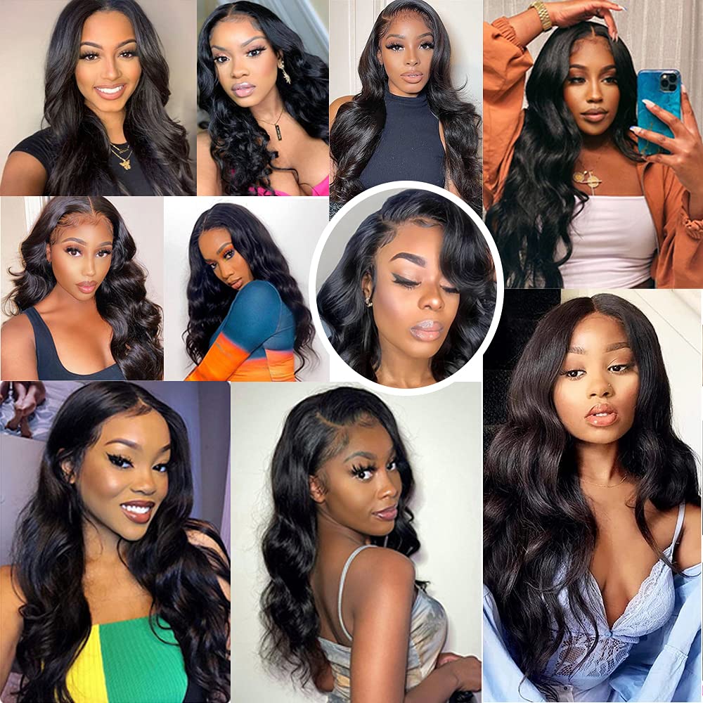 UDesire 16A 100% Unprocessed Brazilian Body Wave One Bundle 22 inch Brazilian Virgin Hair Weave Human Hair Bundles Body Wave Natural Black Color 90-95g/bundle