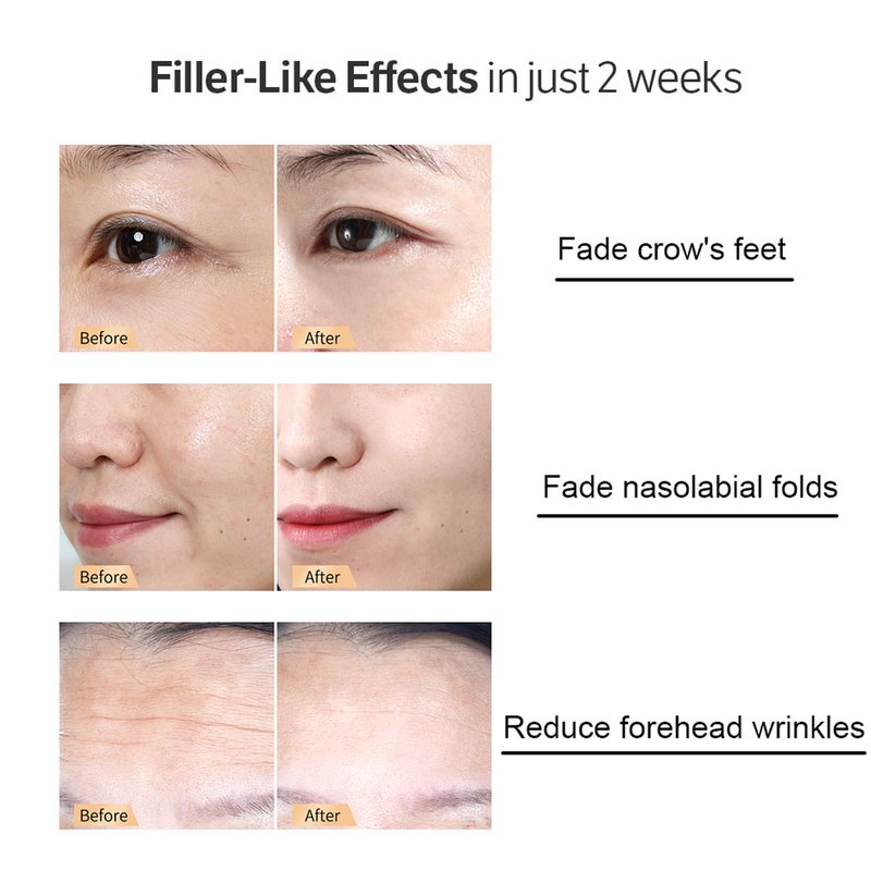 Deep Collagen Anti Wrinkle Cream in Serum 30ml, Deep Moisturizing Essence with Hyaluronic Acid For Soft/Smooth Skin, Reduces Dryness & Fine Lines, Boosts Elasticity (2PCS)