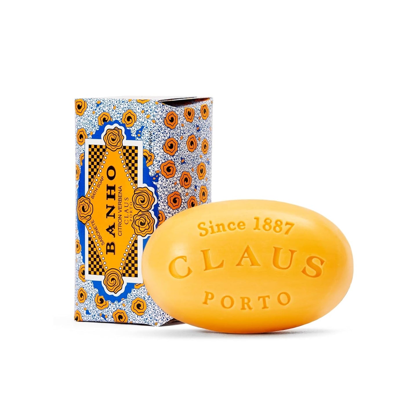 Claus Porto - Citron Verbena Soap for Men & Women | Silky Hydration & Cleansing | Handcrafted Aromatic Bar (150g | 5.3 oz)