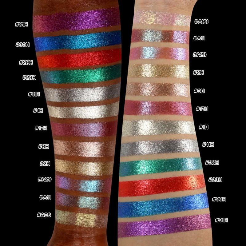 Red Glitter Eyeshadow - Highly Pigmented Shimmer Makeup for Bold Looks | Long-Lasting Waterproof Burgundy Fine Glitter