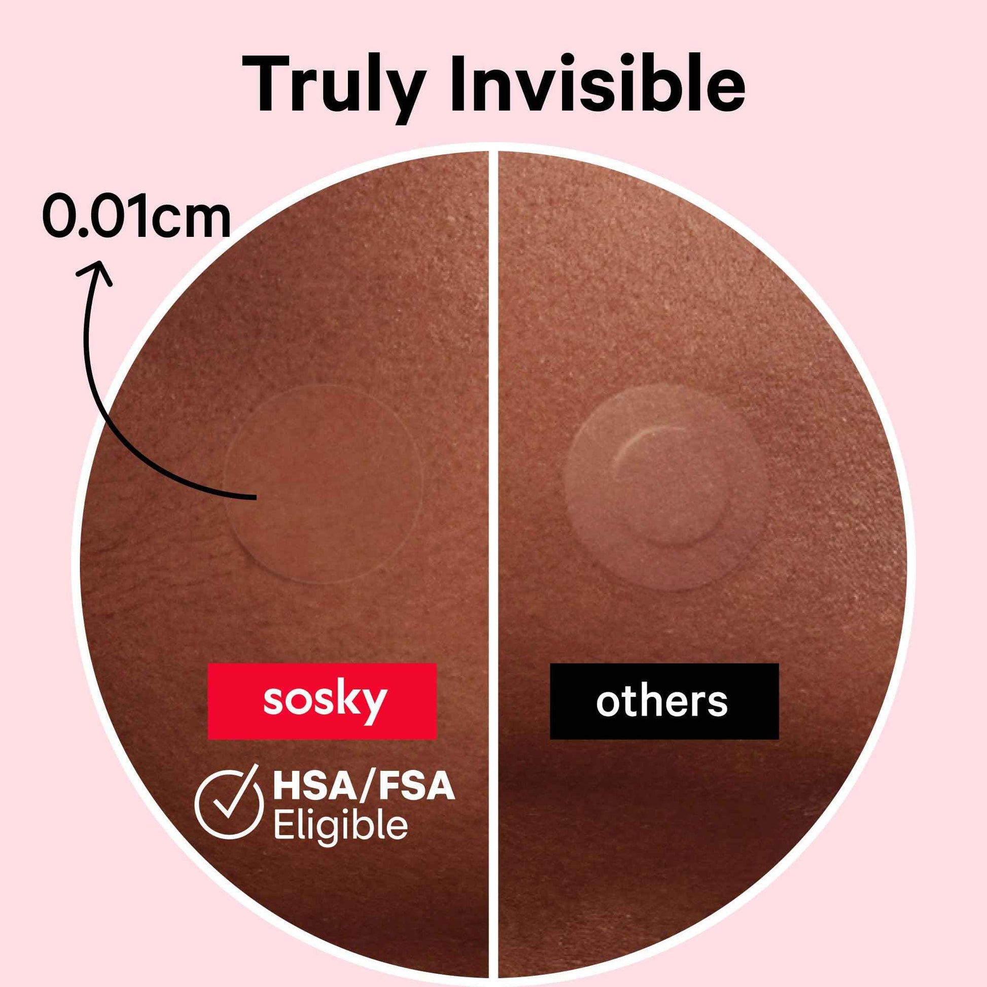 Sosky Pimple Patches for Face, FSA HSA Eligible Invisible Hydrocolloid Acne Patches, Pimple Patches for Covering Zits, Blemishes with Salicylic Acid 2 Sizes 48 Count and 96 Count
