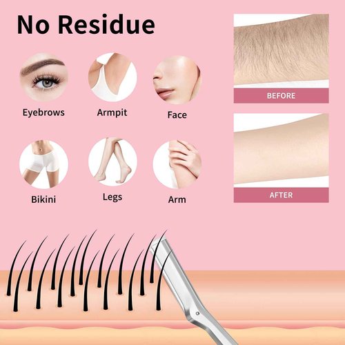 Replacement Blades Compatible with Tweezerman Facial Razor, 20 Count (Pack of 1)