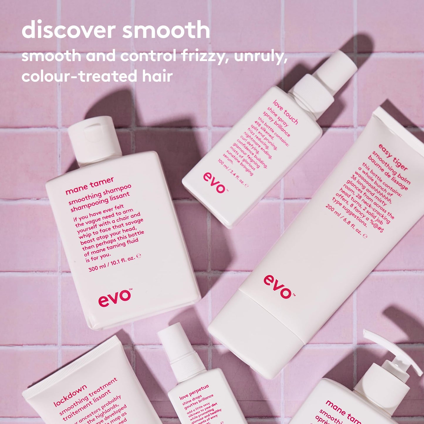 EVO Love Perpetua Shine Drops, Anti Frizz Hair Smoothing Serum for Thick & Coarse Hair - Seals Cuticles, Softens & Polishes - 1.7 fl oz
