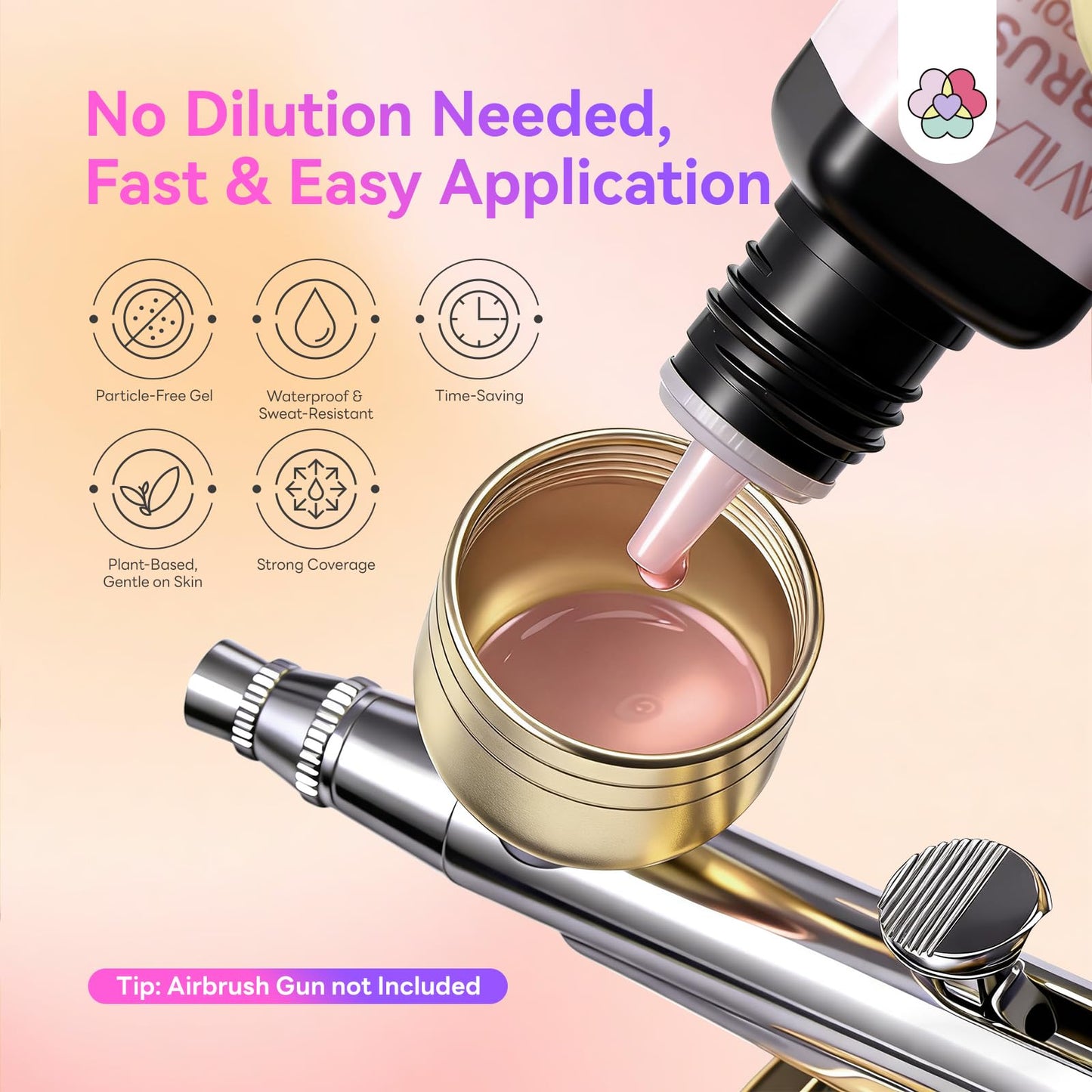 SAVILAND Dilution-Free Airbrush Gel Polish: 12PSC Chic Cappuccino Colors, HEMA & Acetone Free, Salon-Quick 30% Faster, Anti-Clog Tech, 4-Week Wear for Ombre Gradient & French Tips Salon Party