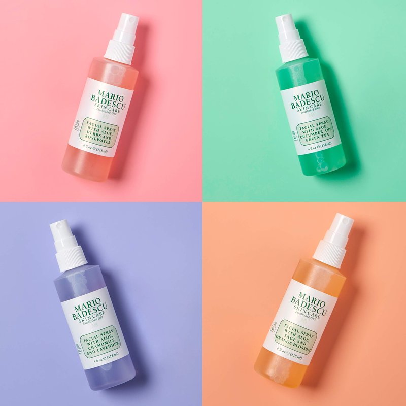Mario Badescu Mini Mist Facial Spray Collection with Rose Water,Cucumber,Lavender and Orange Blossom,Multi-Purpose Cooling and Hydrating Face Mist for All Skin Types,2 Fl Oz,(Pack of 8)
