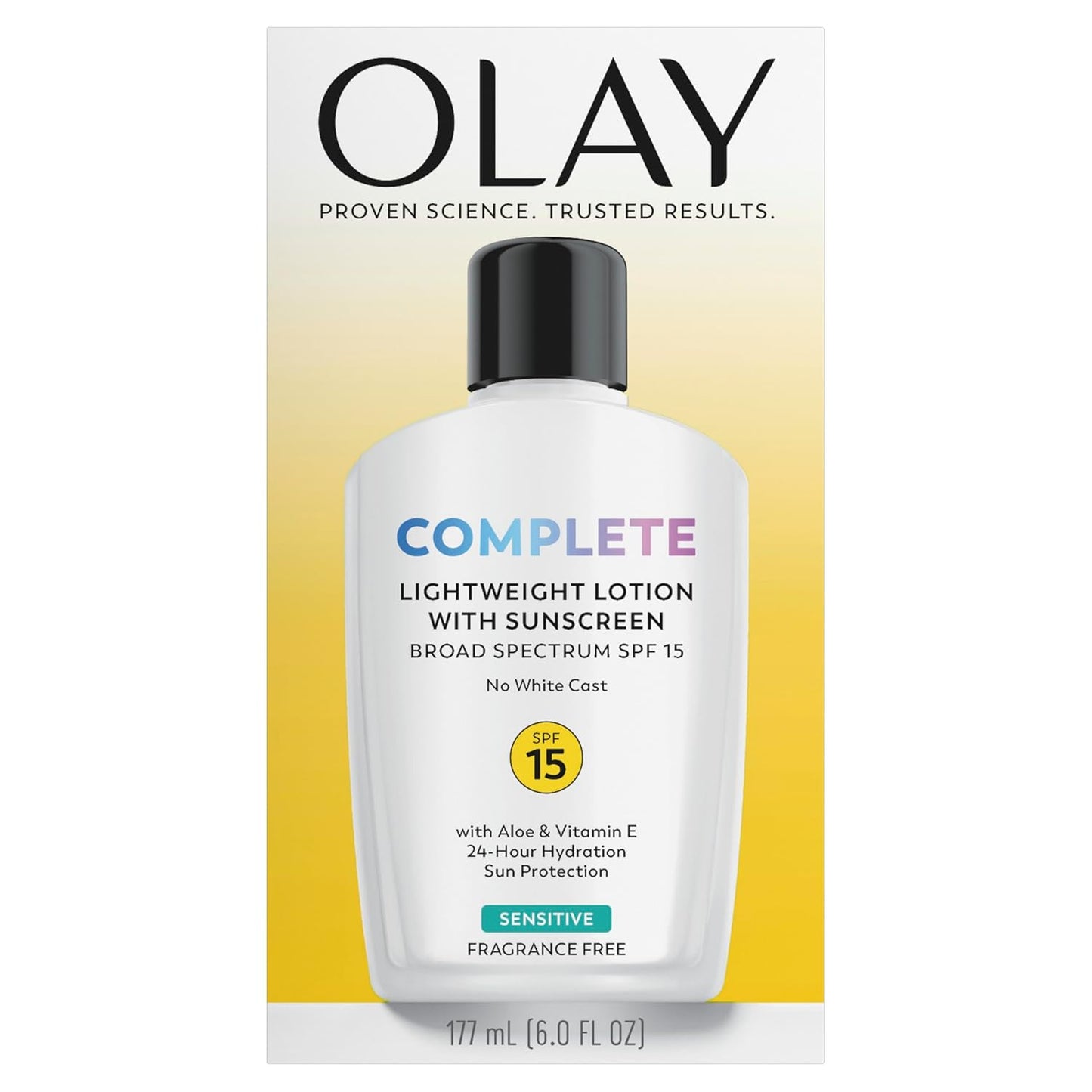 Olay Complete Moisturizer Lotion with SPF 15 - Sensitive Skin, 6 oz Each | 2-Pack