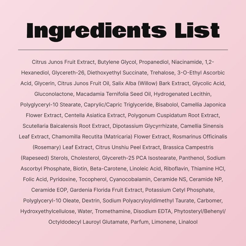 LALARECIPE Yuzu Vitamin C Serum with Niacinamide 5% & AHA, Korean Skin Care for Face, Hydrating Facial Serum for Uneven Skin Tone & Dark Spots (1.69 Fl Oz / 50ml)