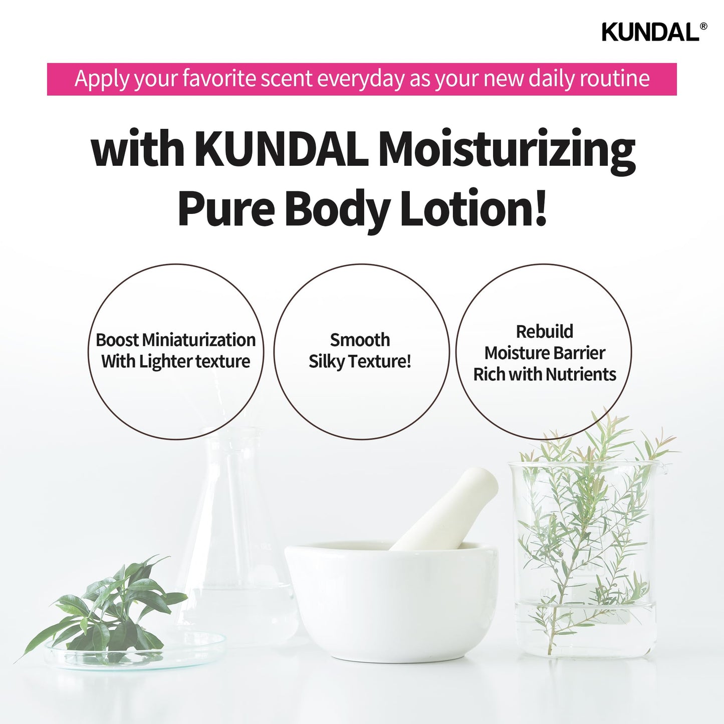KUNDAL Honey & Macadamia K Beauty Body Lotion, Baby Powder, 16.9 Fl Oz - Deep Hydration, Gentle-Feeling Skin Care, Aloe Vera, Moisturizing, Hypoallergenic (A. White Musk)