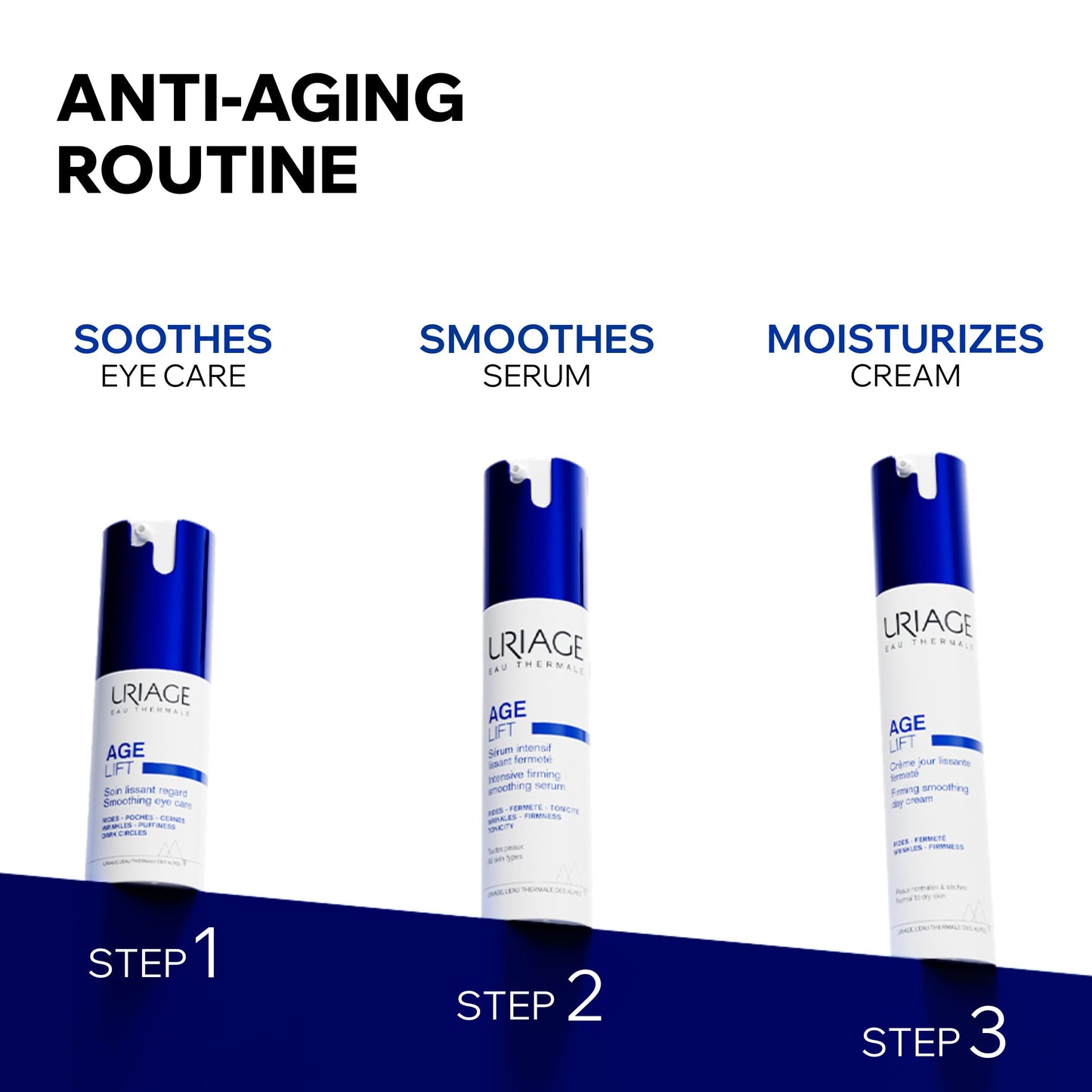 Uriage Age Lift Anti-Aging Cream With Retinol, Hyaluronic Acid & Shea Butter, 3X Less Visible Wrinkles, 3X Increased Firmness, Firming Velvet Cream, Normal To Dry Skin, Even Sensitive
