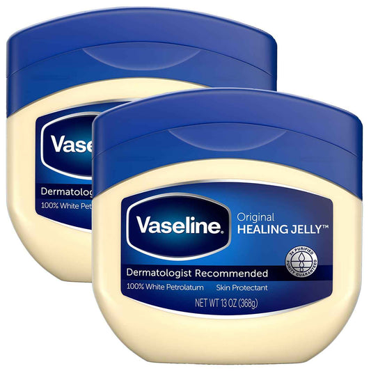 Vaseline Petroleum Jelly Value-Size 2-Pack – Dermatologist Recommended Skin Protectant, Healing Ointment for Beauty & Personal Care, 13 Oz Ea